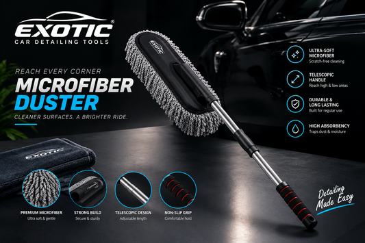 Microfiber Flexible Duster Car Wash | Microfiber | Brushes | Dry/Wet Brush with Expandable Handle